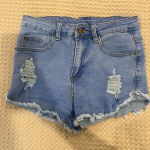 Denim Distressed Women Shorts